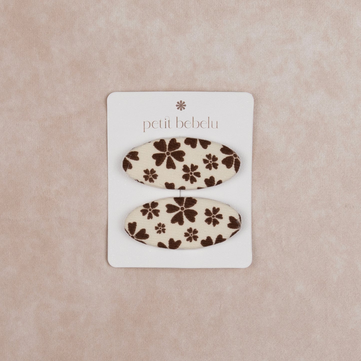 floral hair clip | chocolate