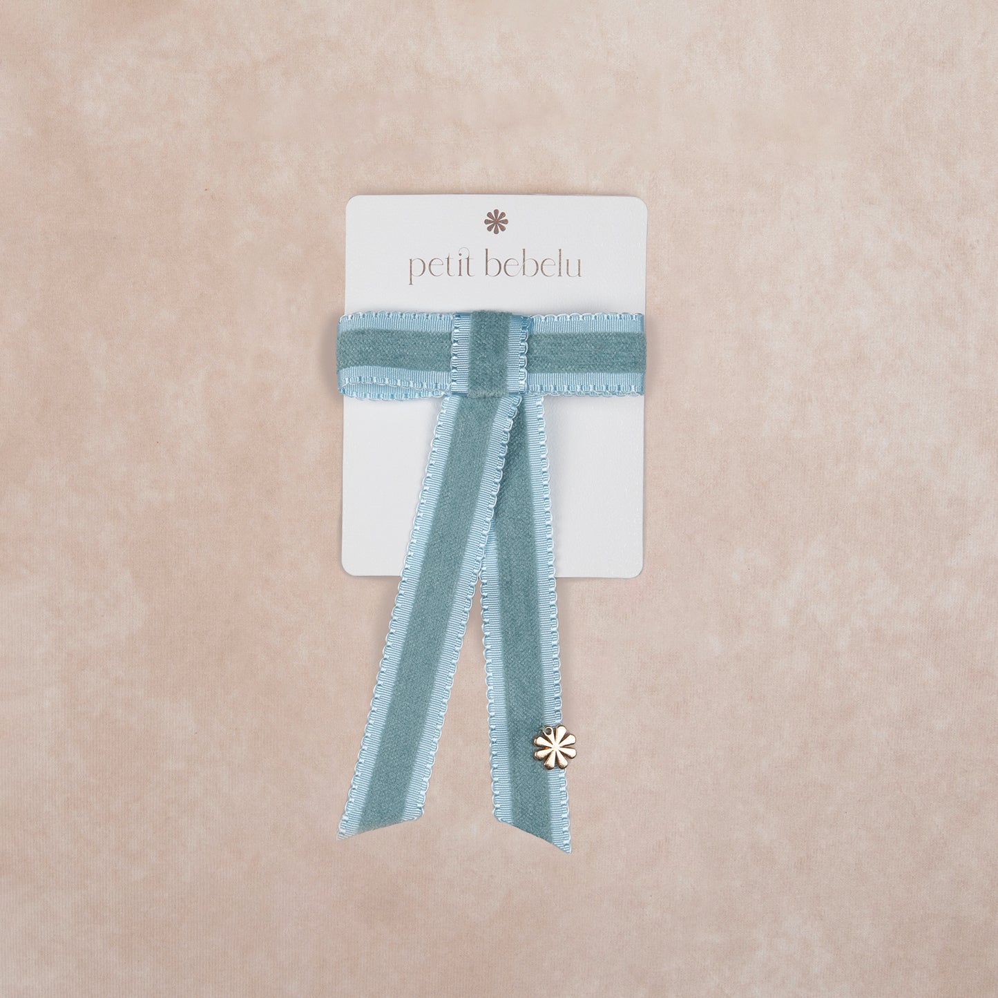 small satin scalloped bow | teal