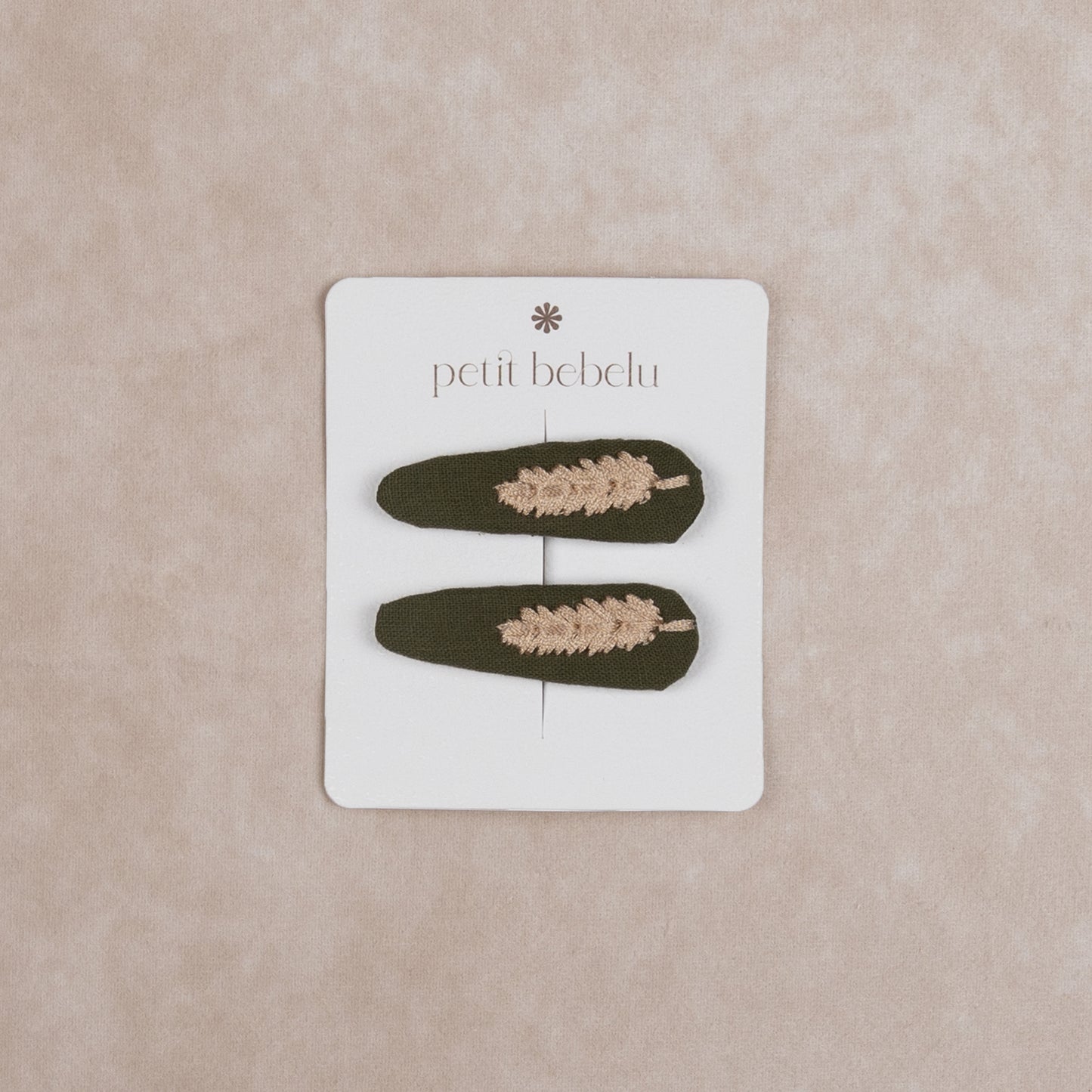 feather hair clip | forest