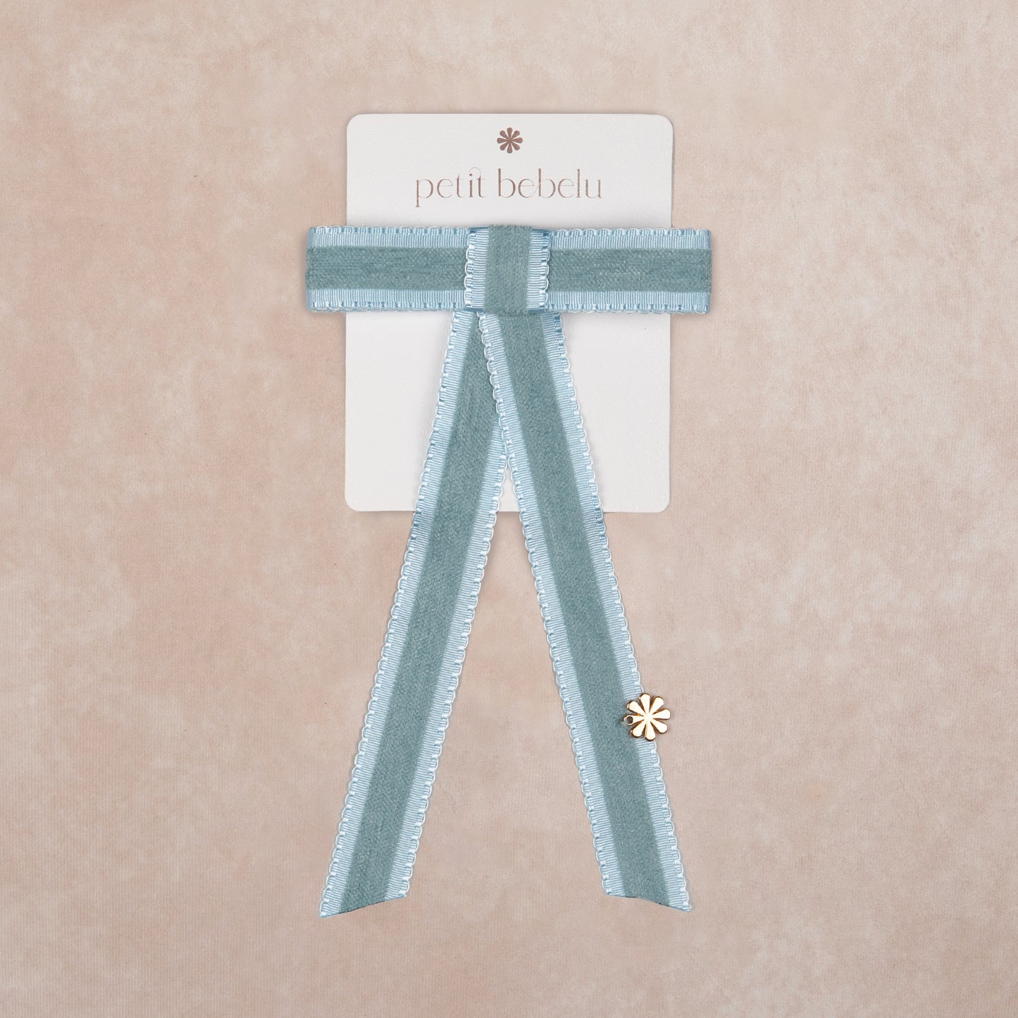 large satin scalloped bow | teal