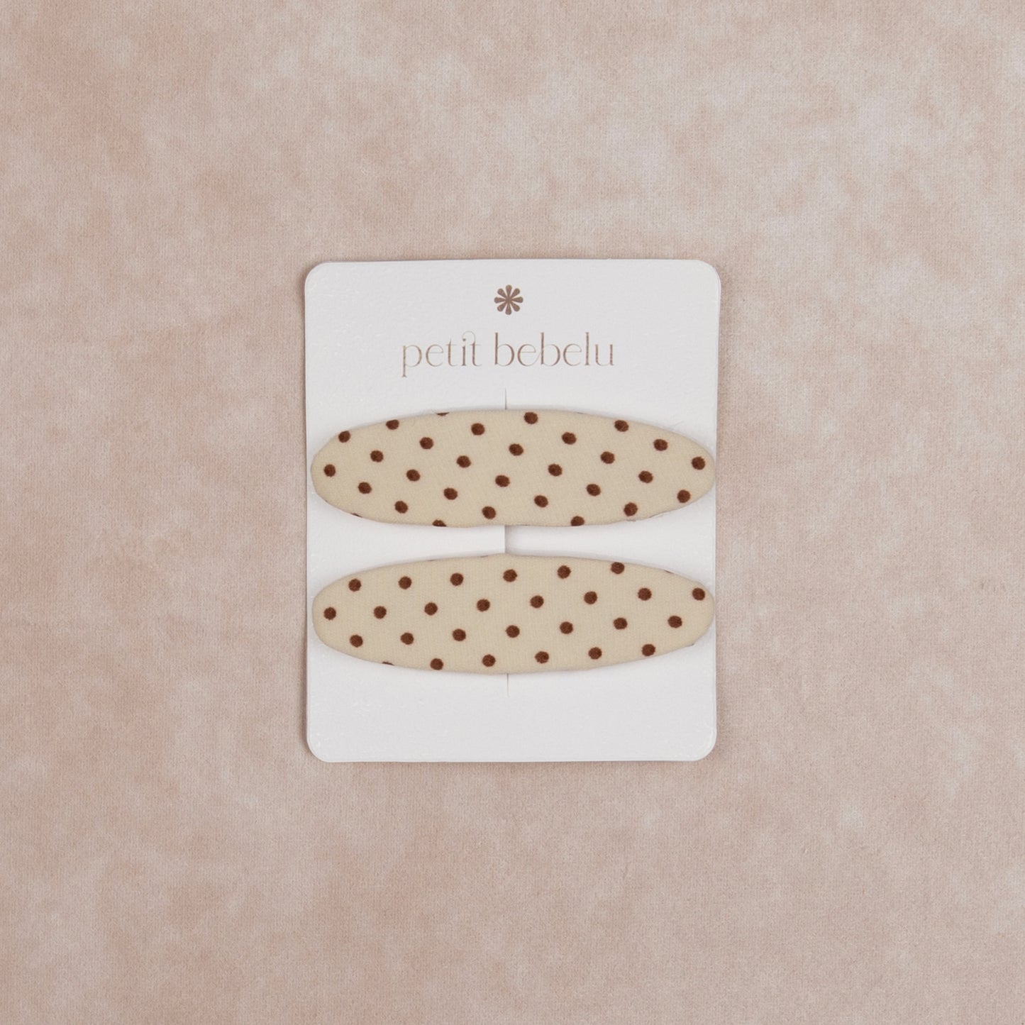 polka dot hair beret | ivory