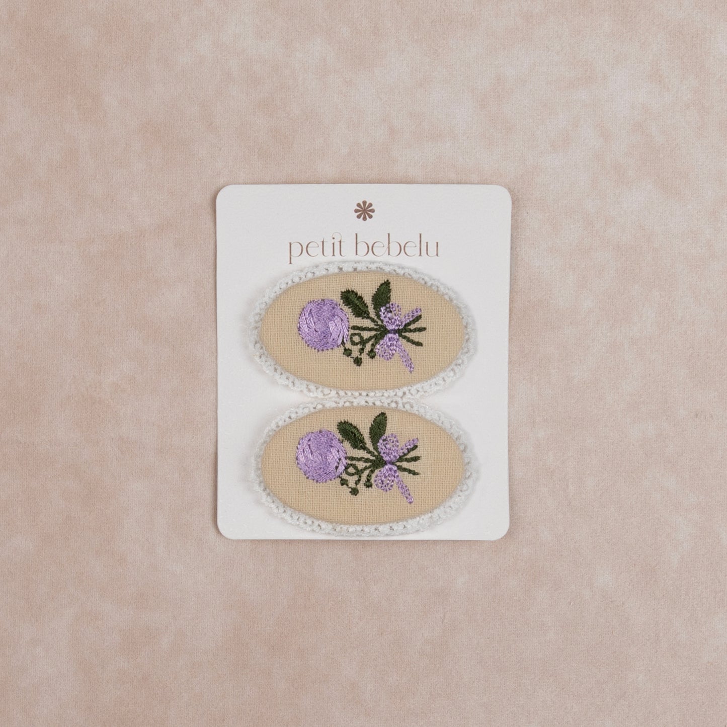 peony hair clip | lilac