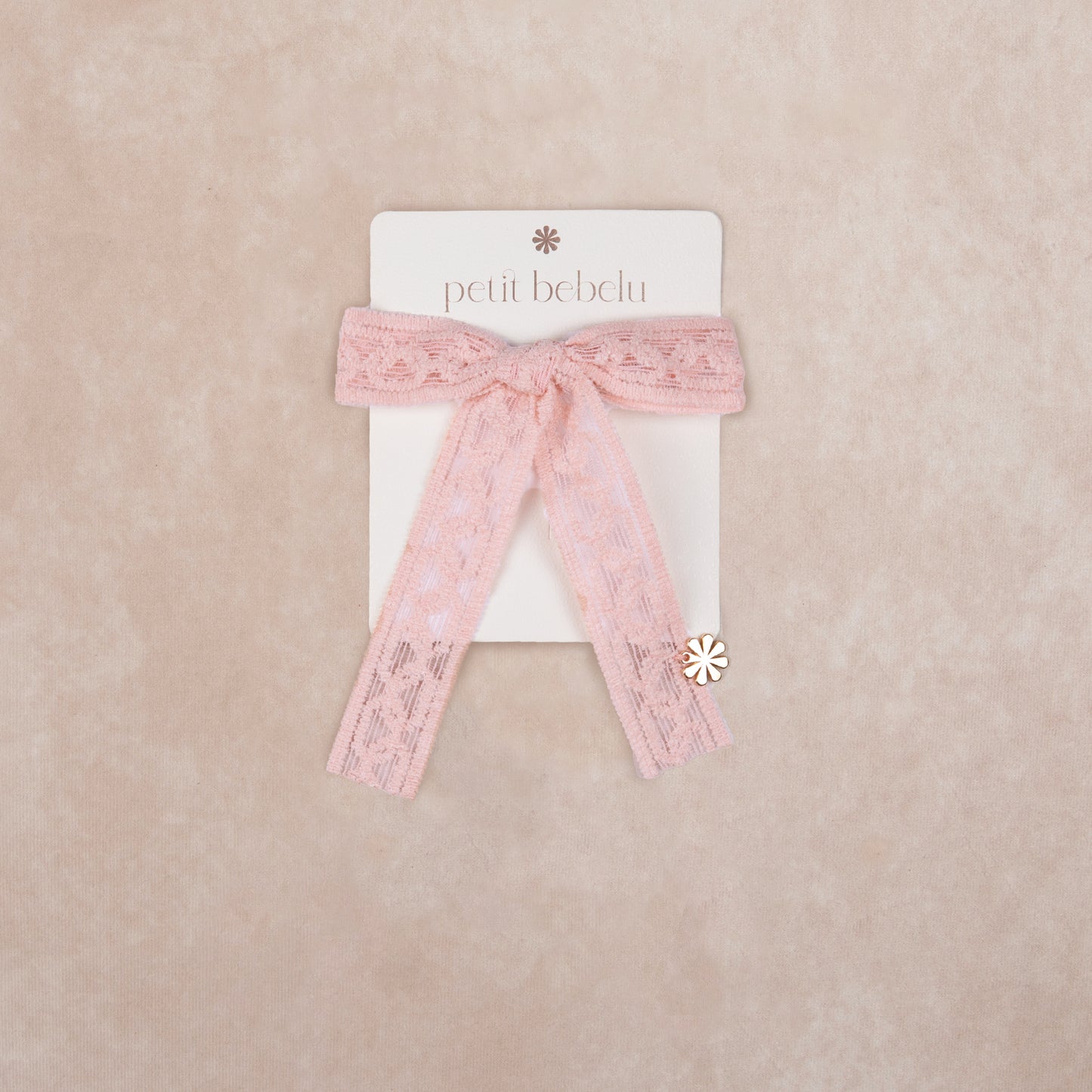 small corduroy link bow | pink