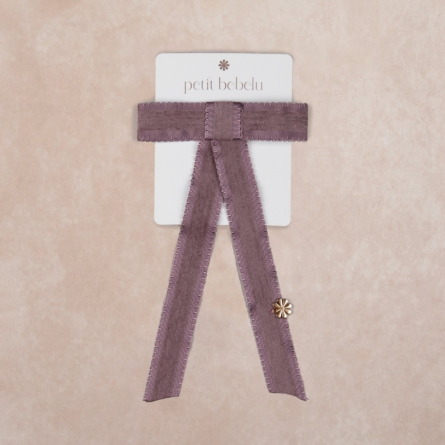 large satin scalloped bow | lilac