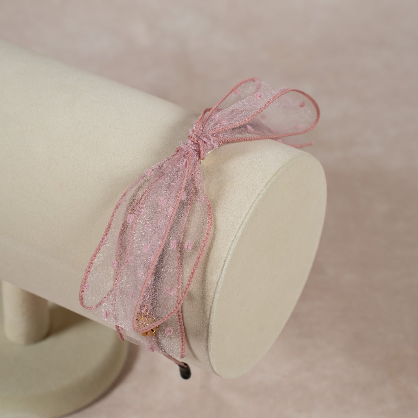 swiss dot bow headband | pink