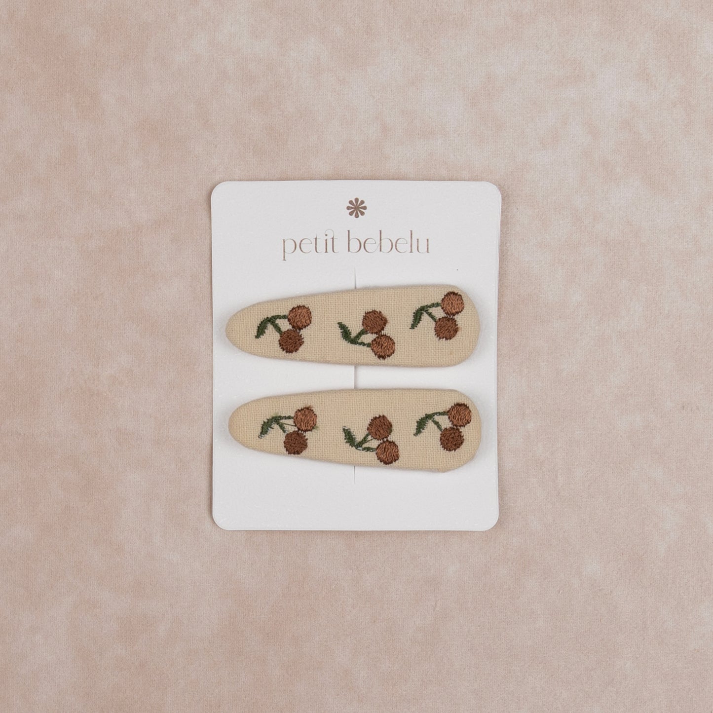 cherry hair clip | chocolate