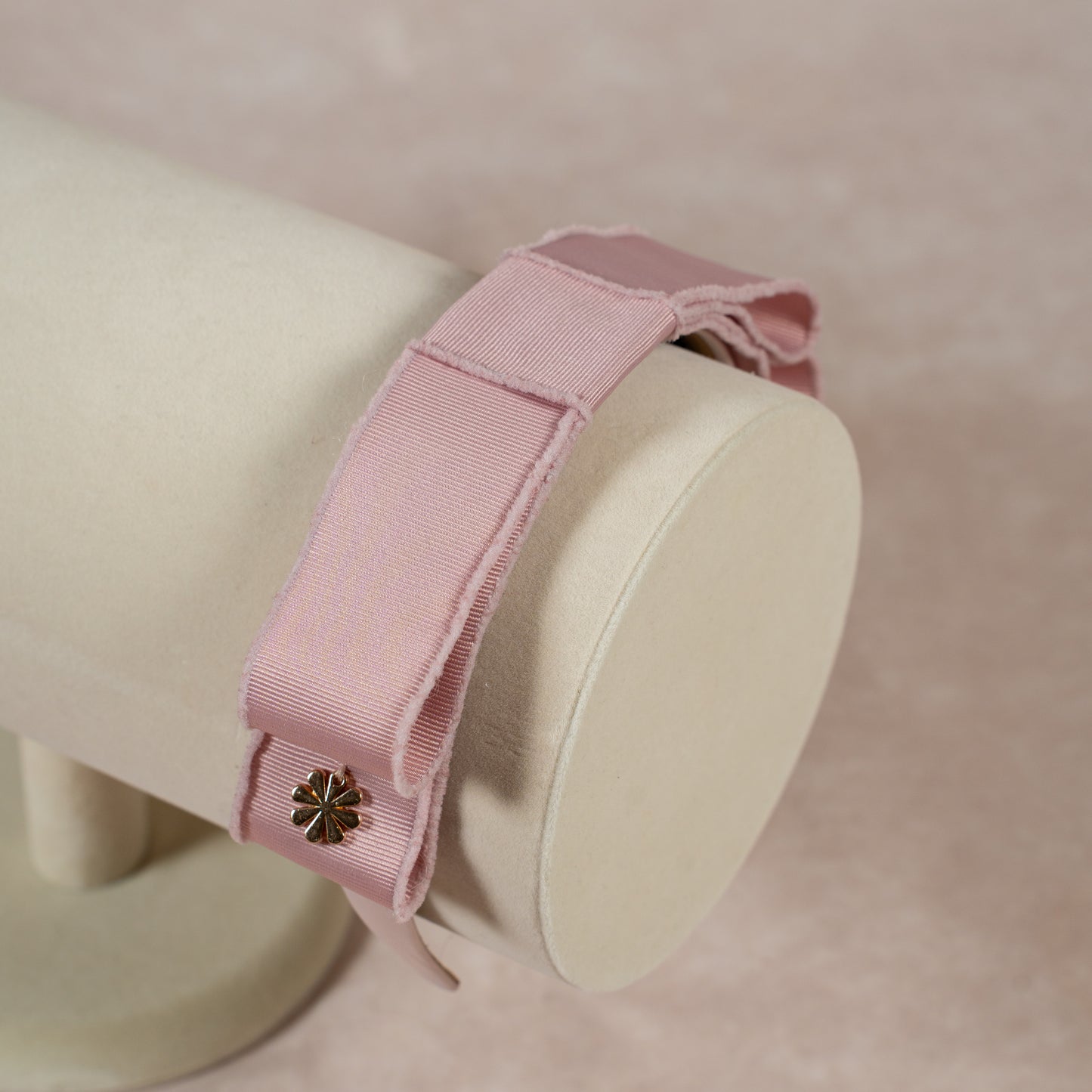 cotton bow headband | pink