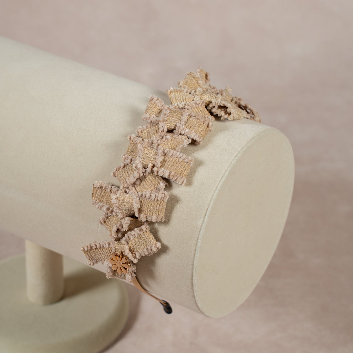 mini bows headband | beige