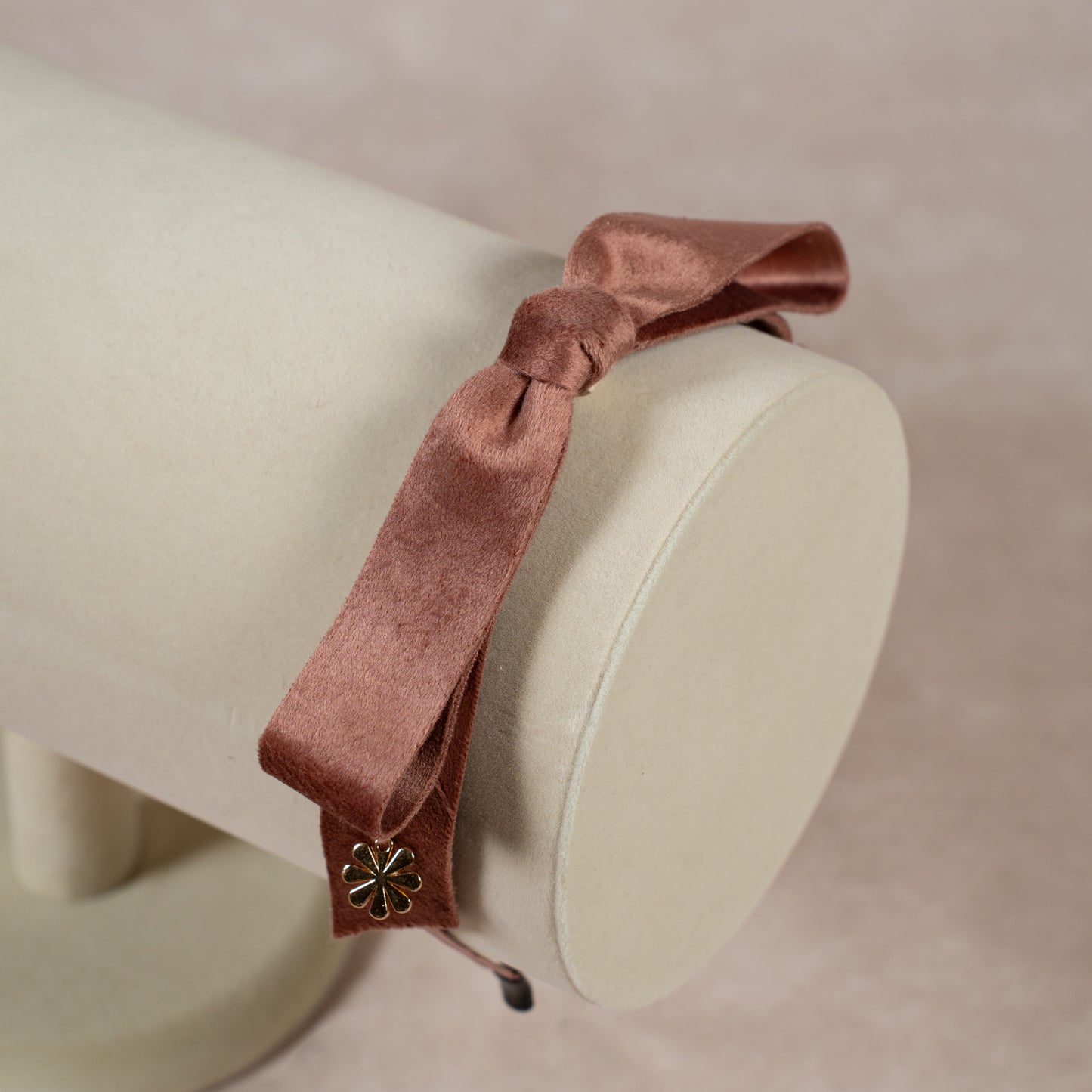 velvet bow headband | mauve