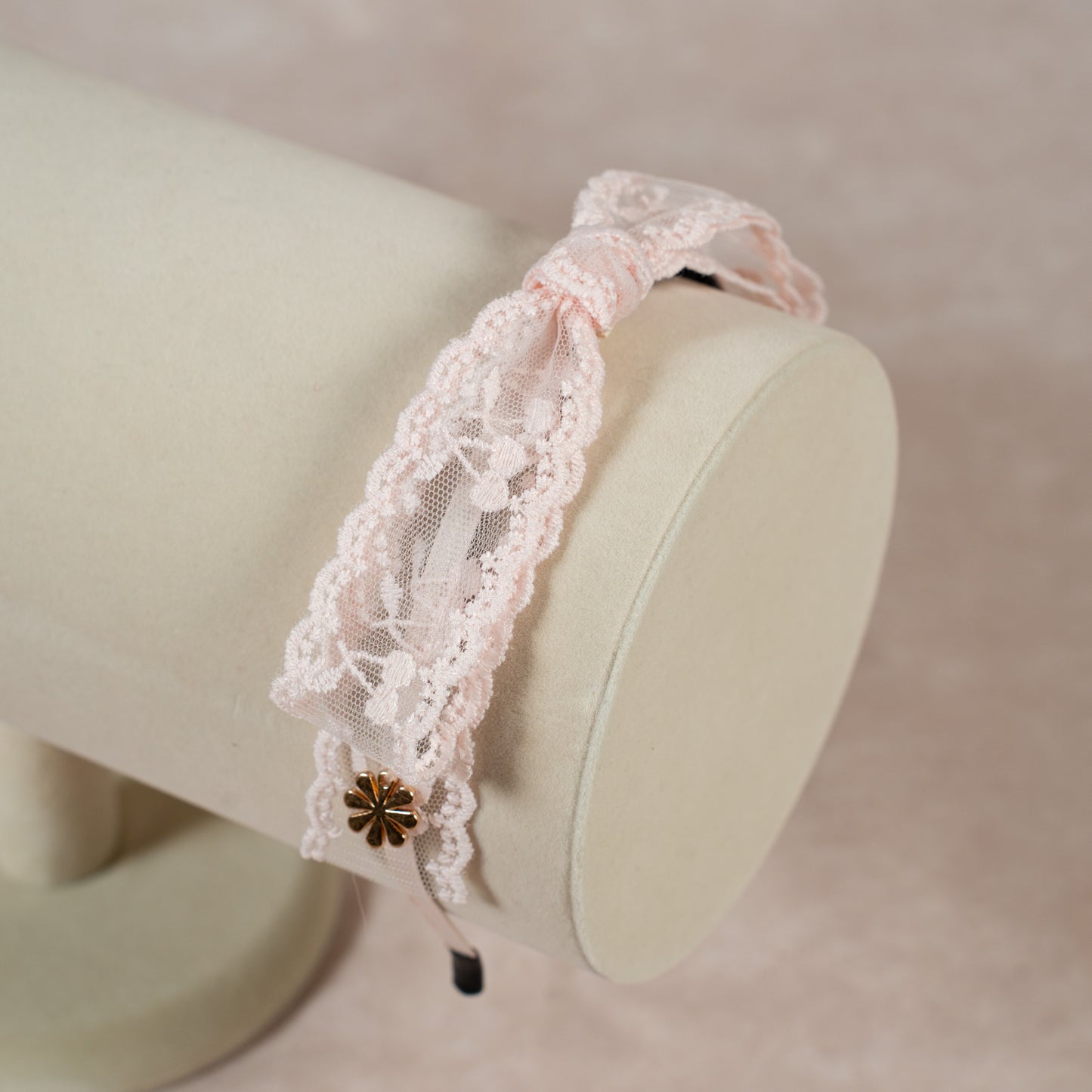 cherry bow headband | pink