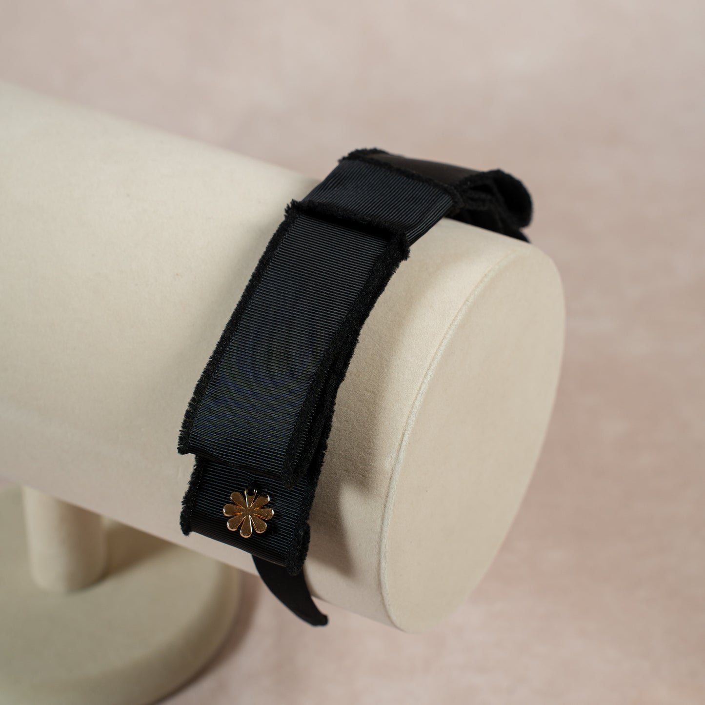 cotton bow headband | black