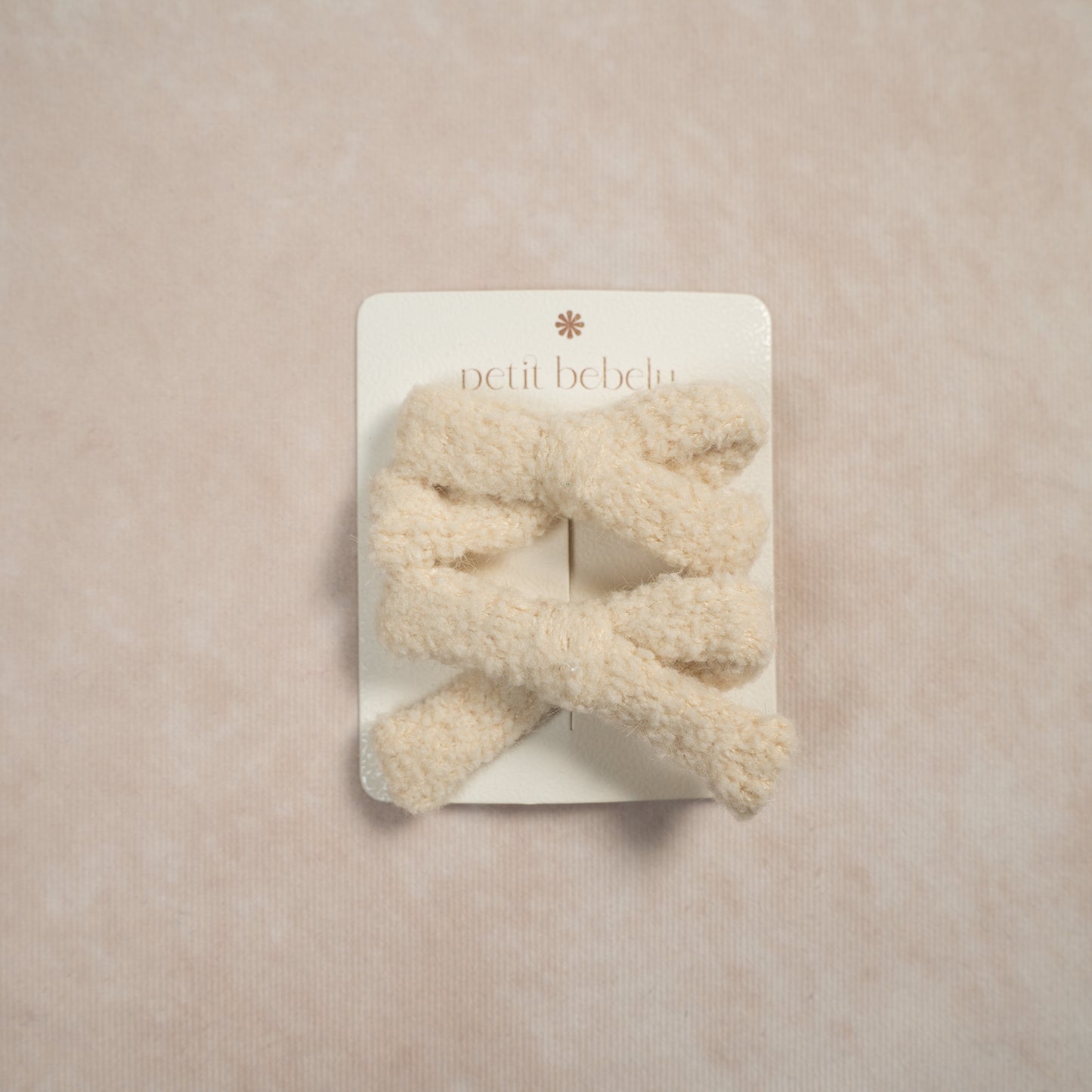 mini sherpa bow | ivory