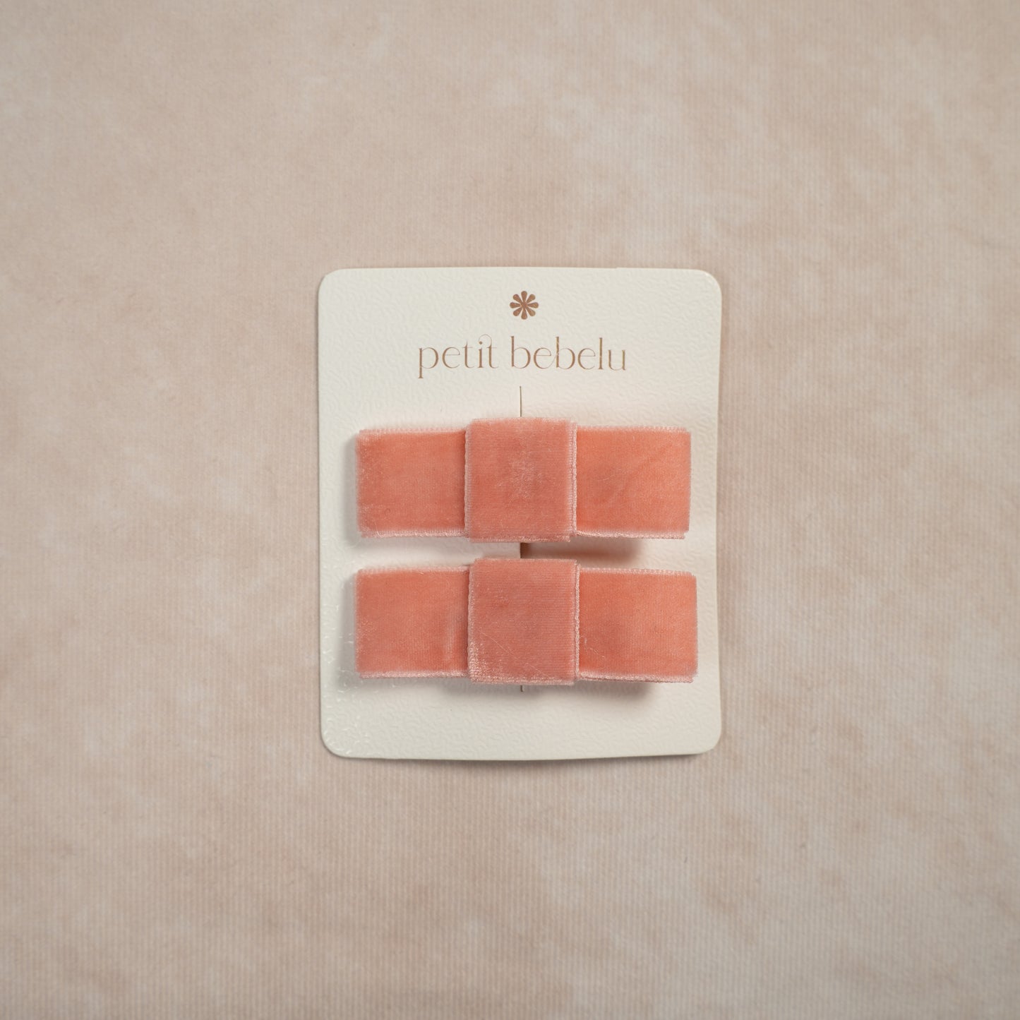 classic velvet mini bow | blush