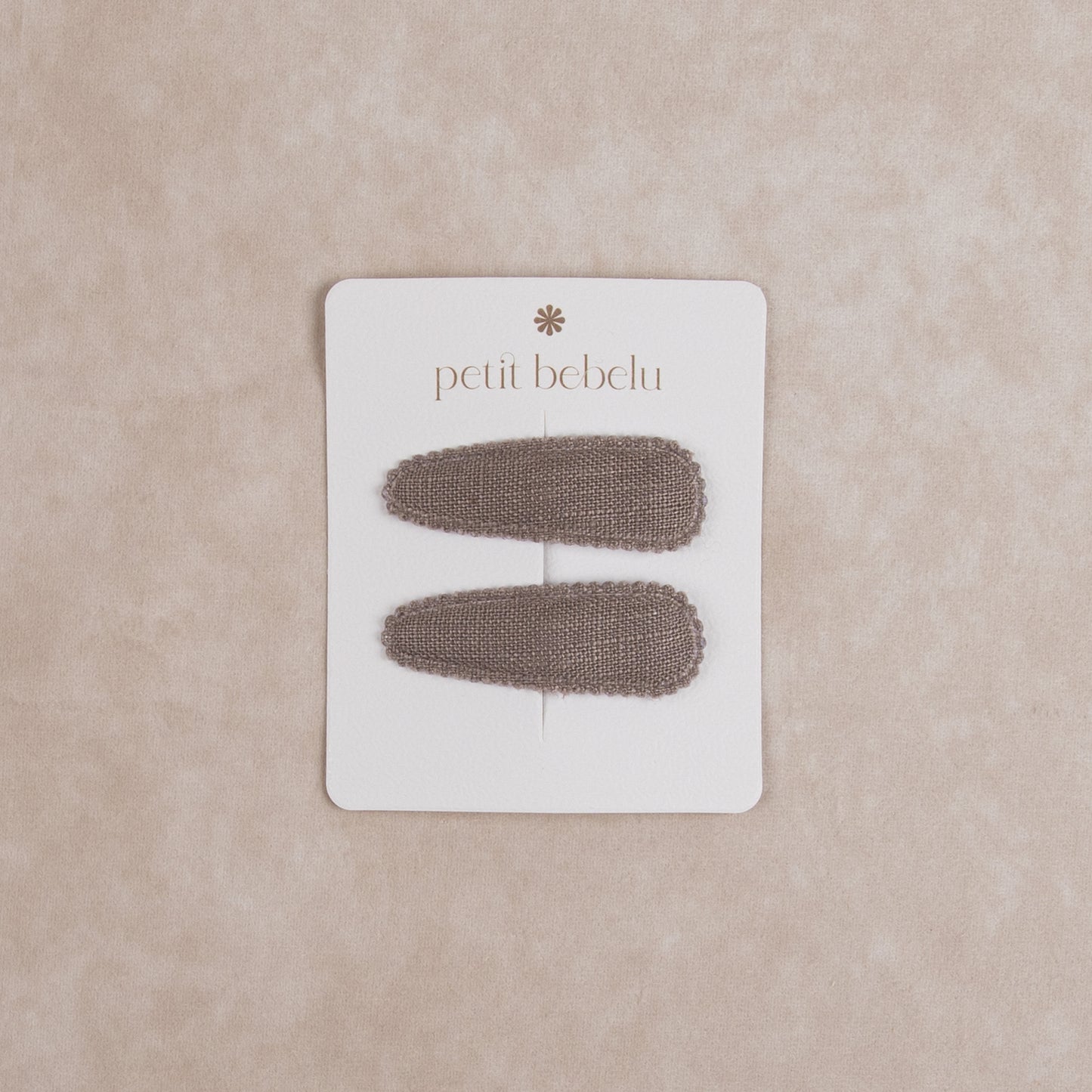 linen hair clip | gray