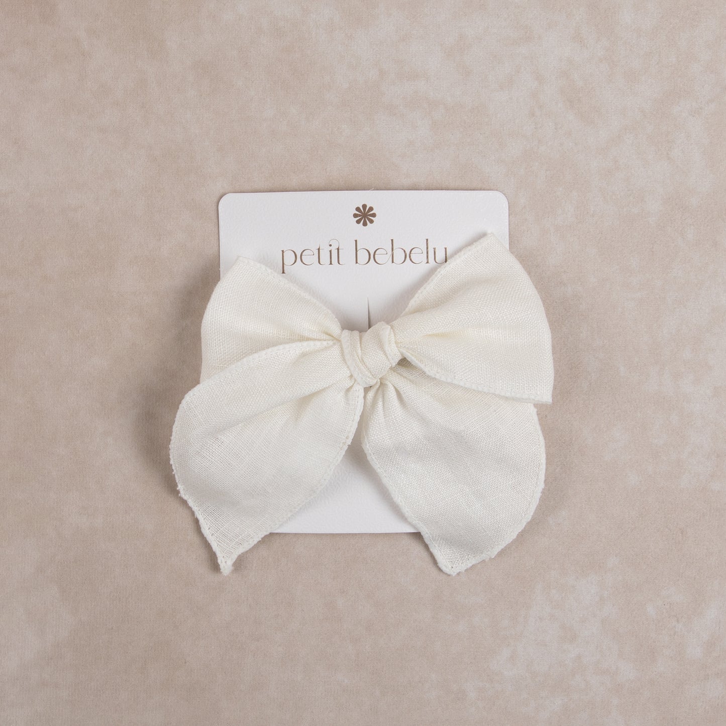 linen bow | white