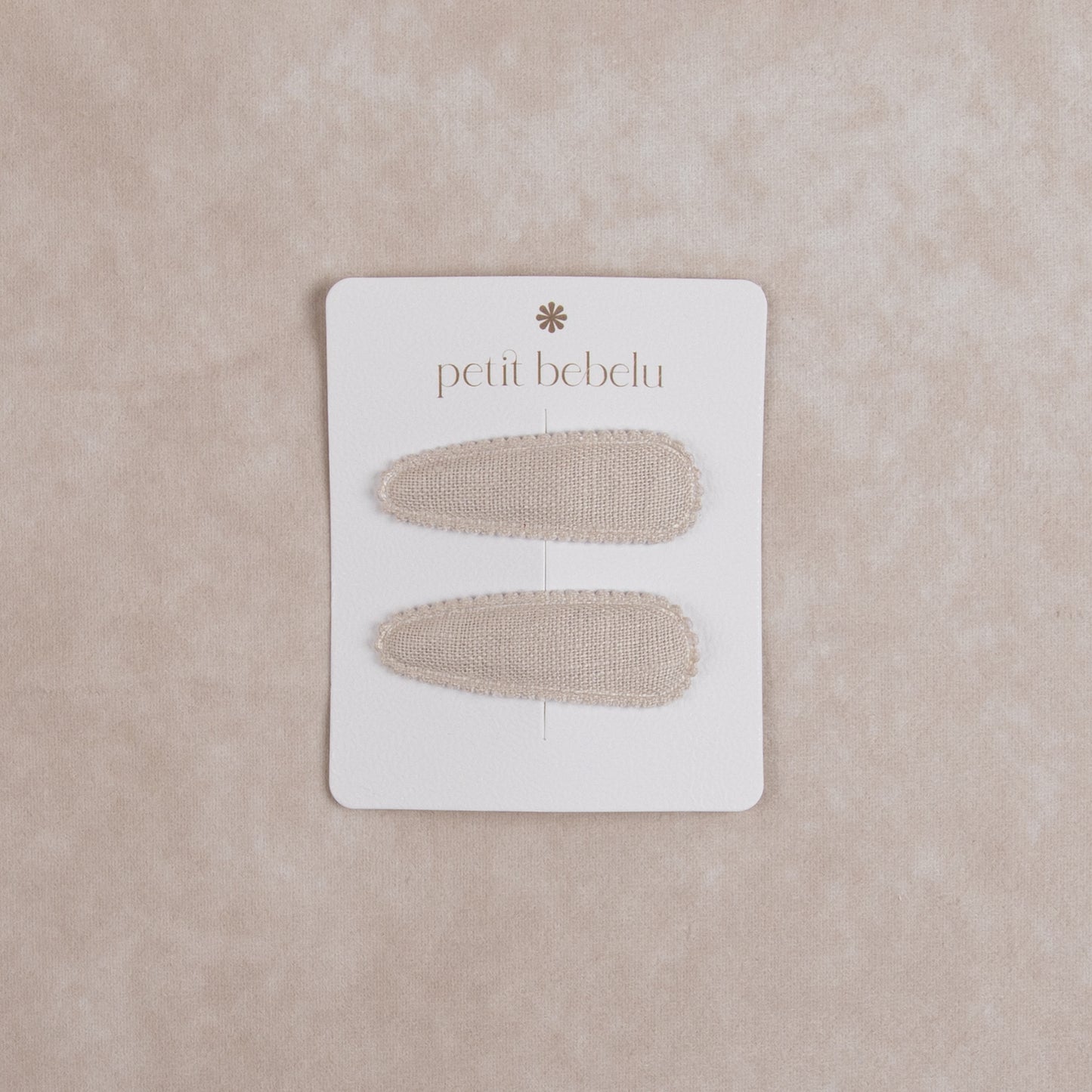 linen hair clip | sand