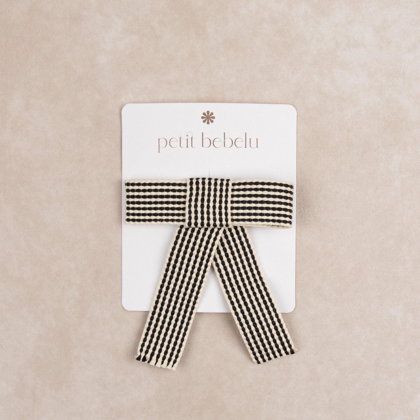 small checkered bow | black & white