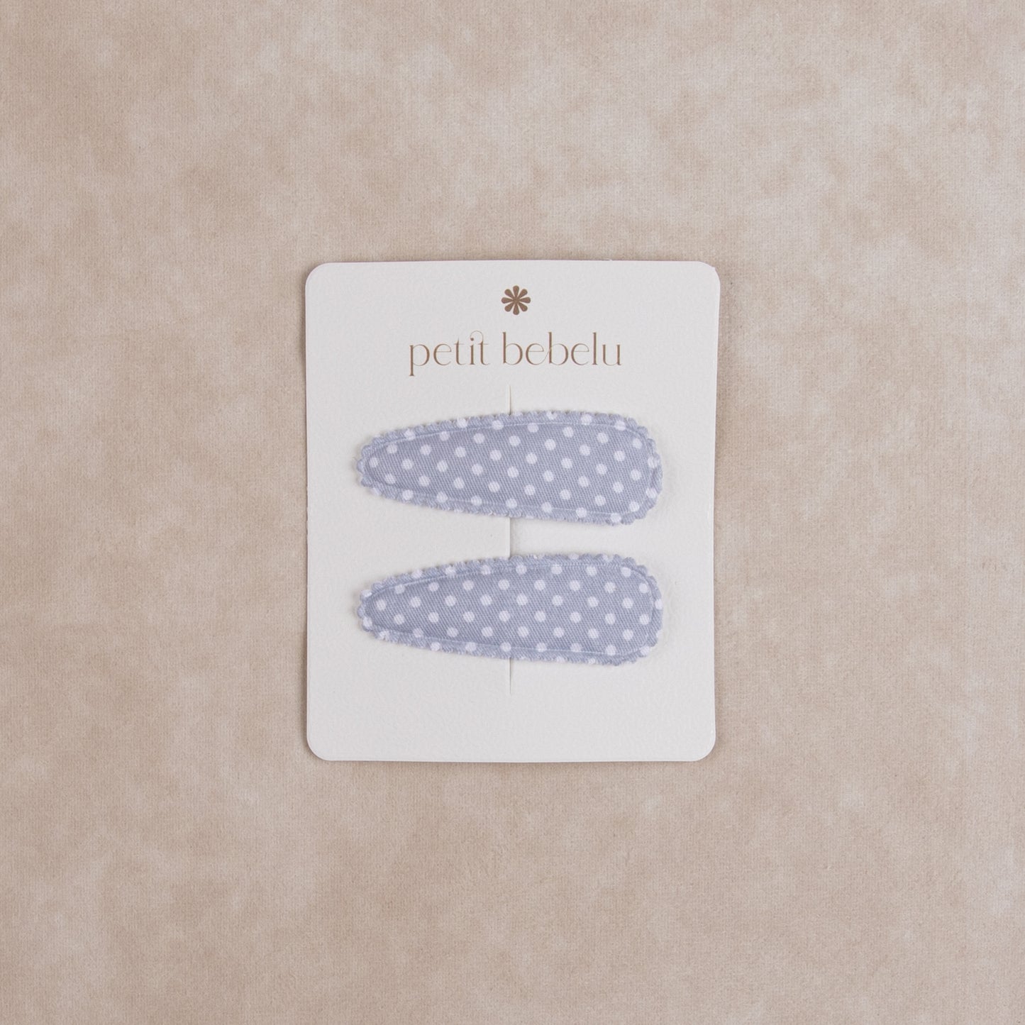 polka dot hair clip | gray