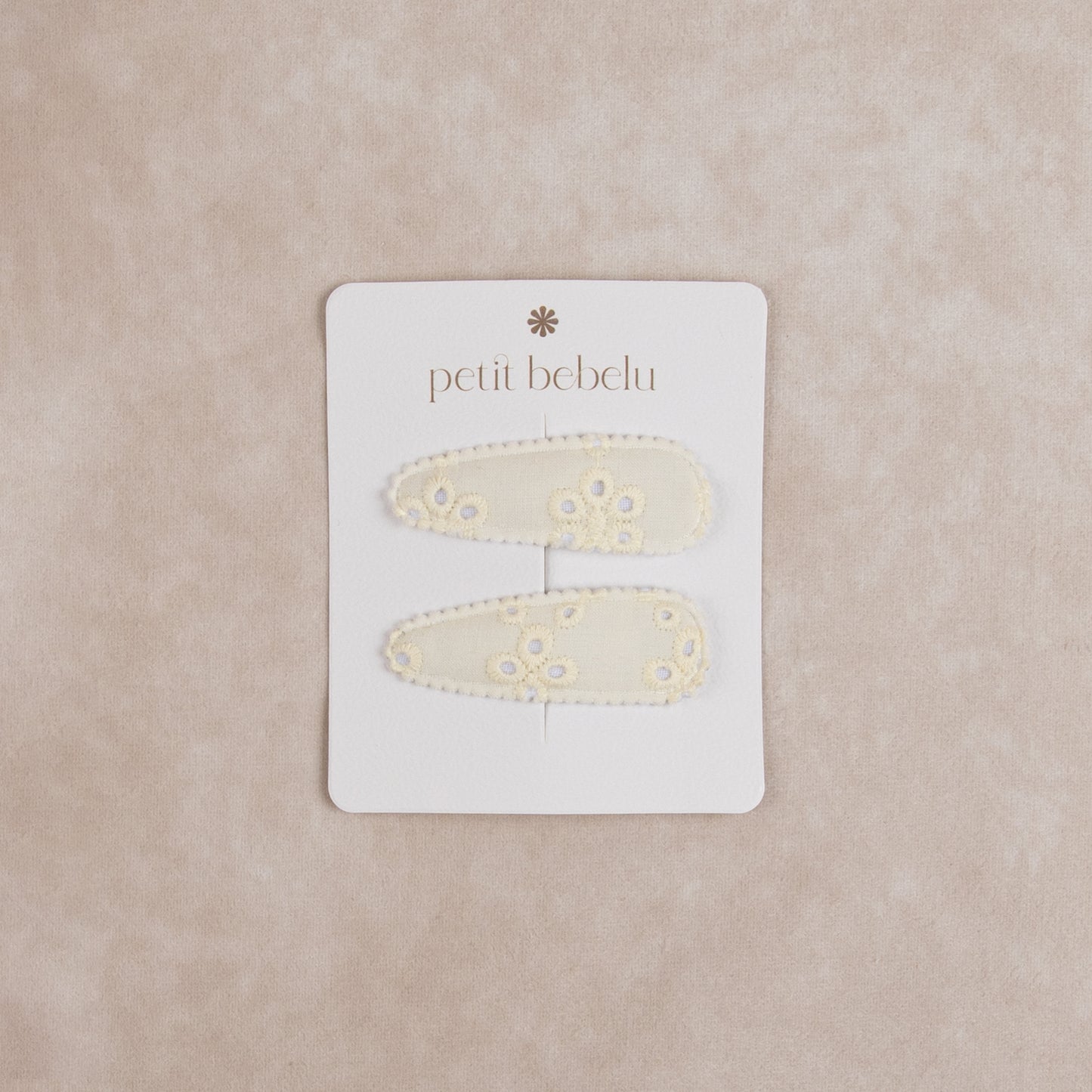 eyelet hair clip | ivory