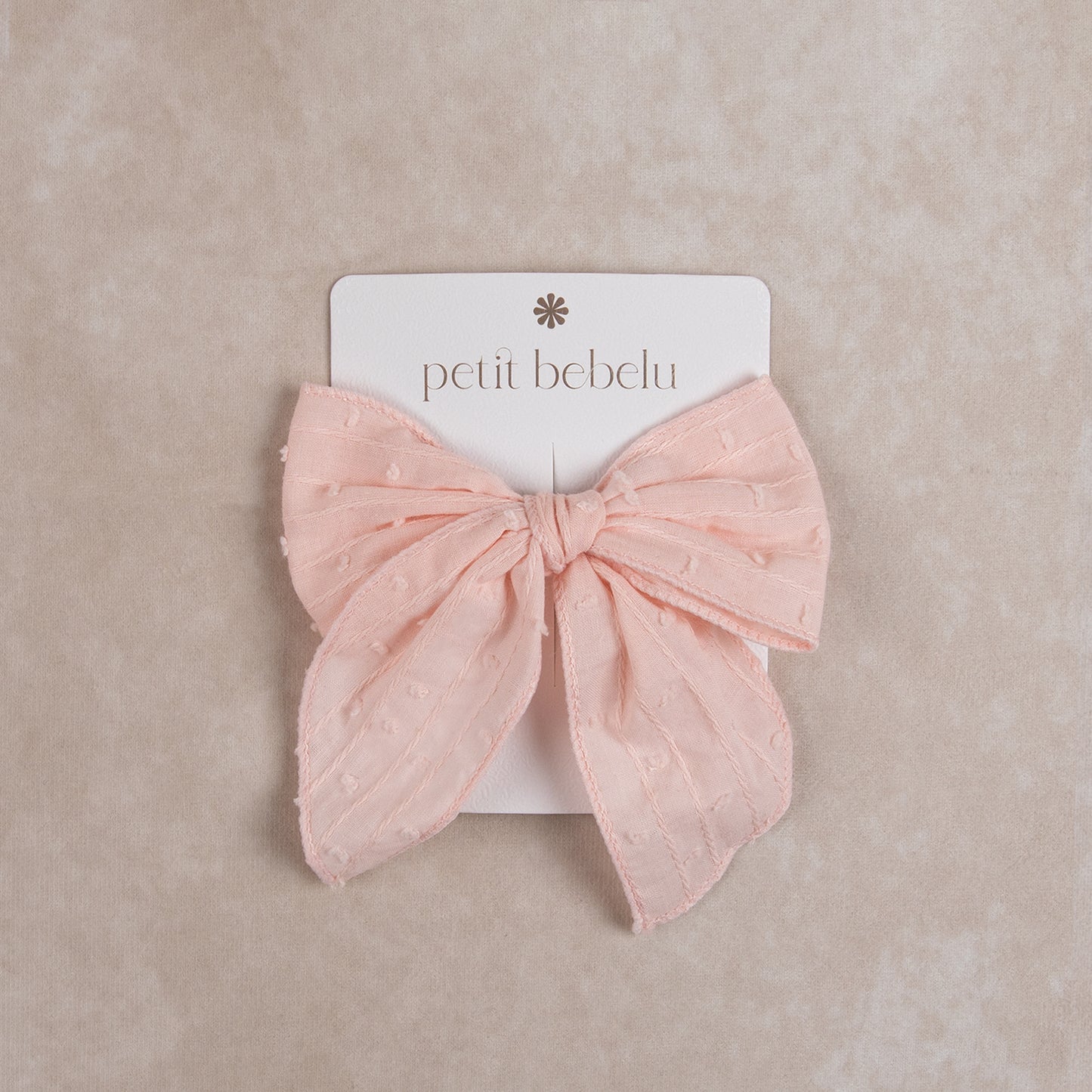 swiss dot bow | pink