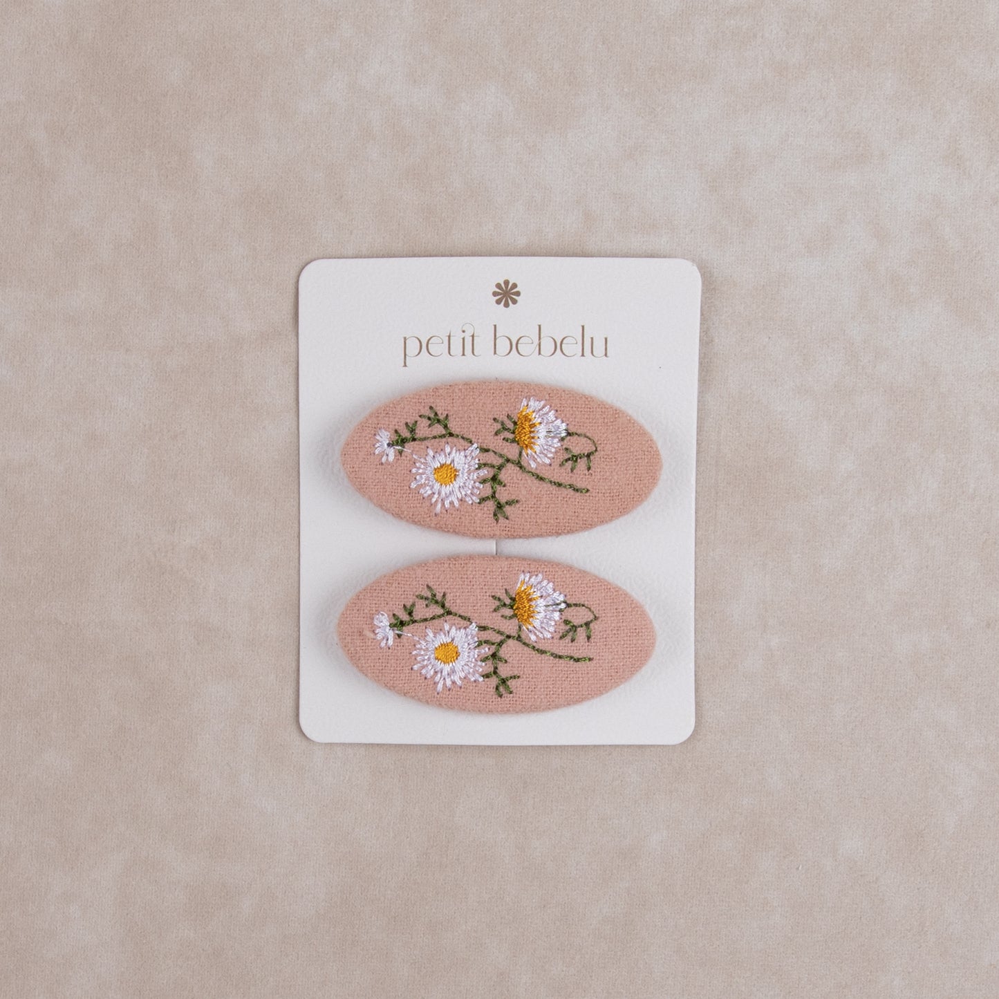 daisy duo hair clip | pink