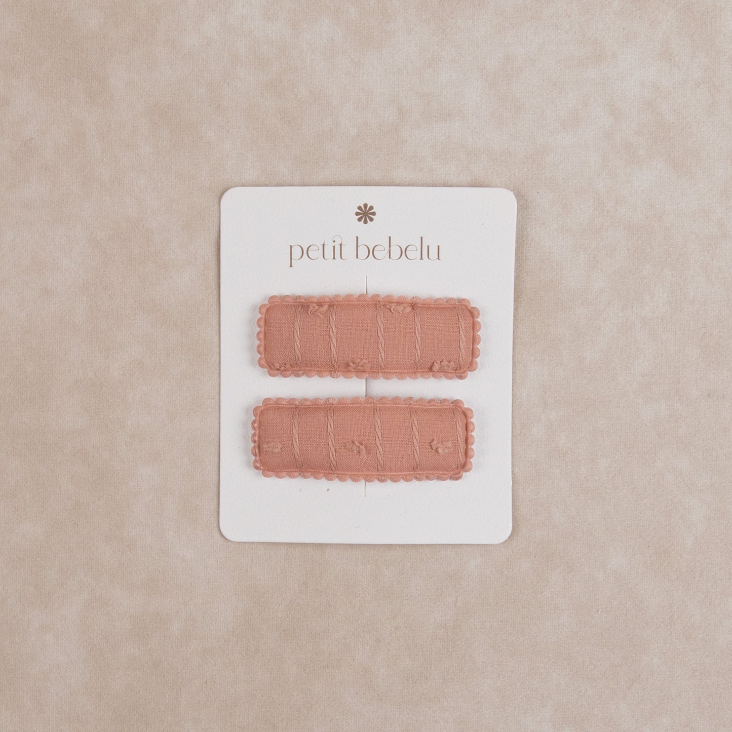 swiss dot beret clip | rose