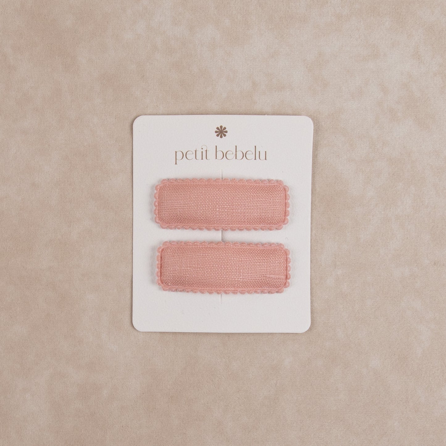 linen beret clip | pink