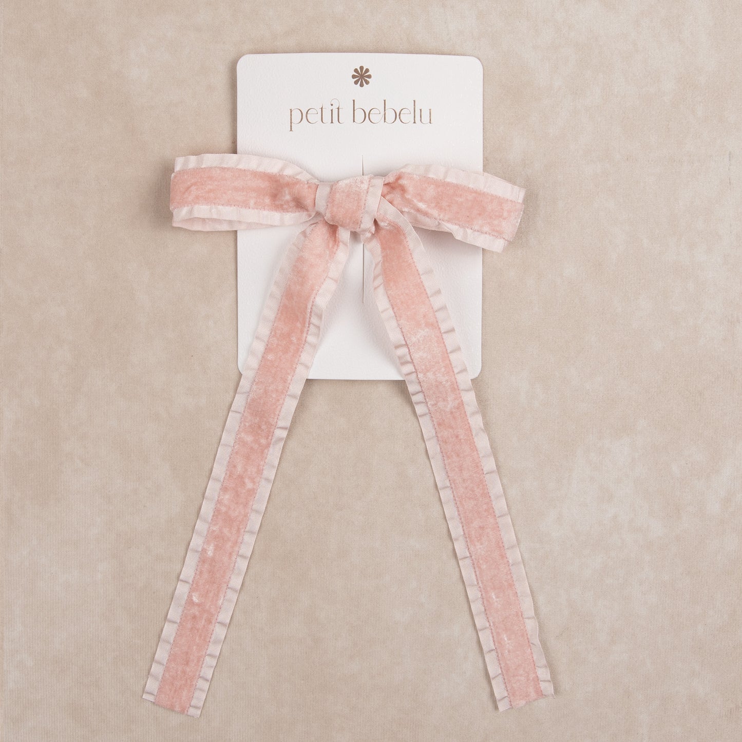 large velvet bow | pink