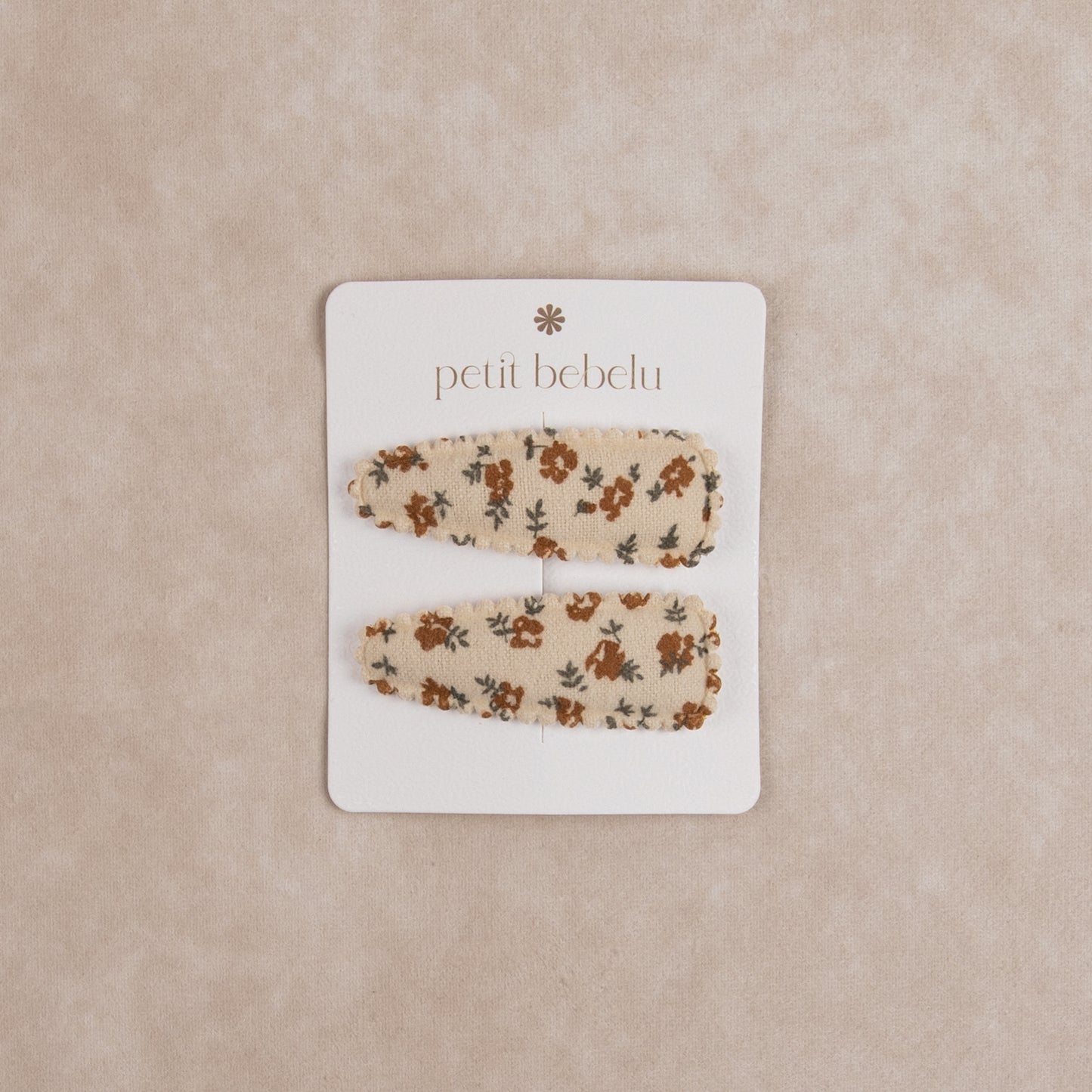 peony hair clip | beige