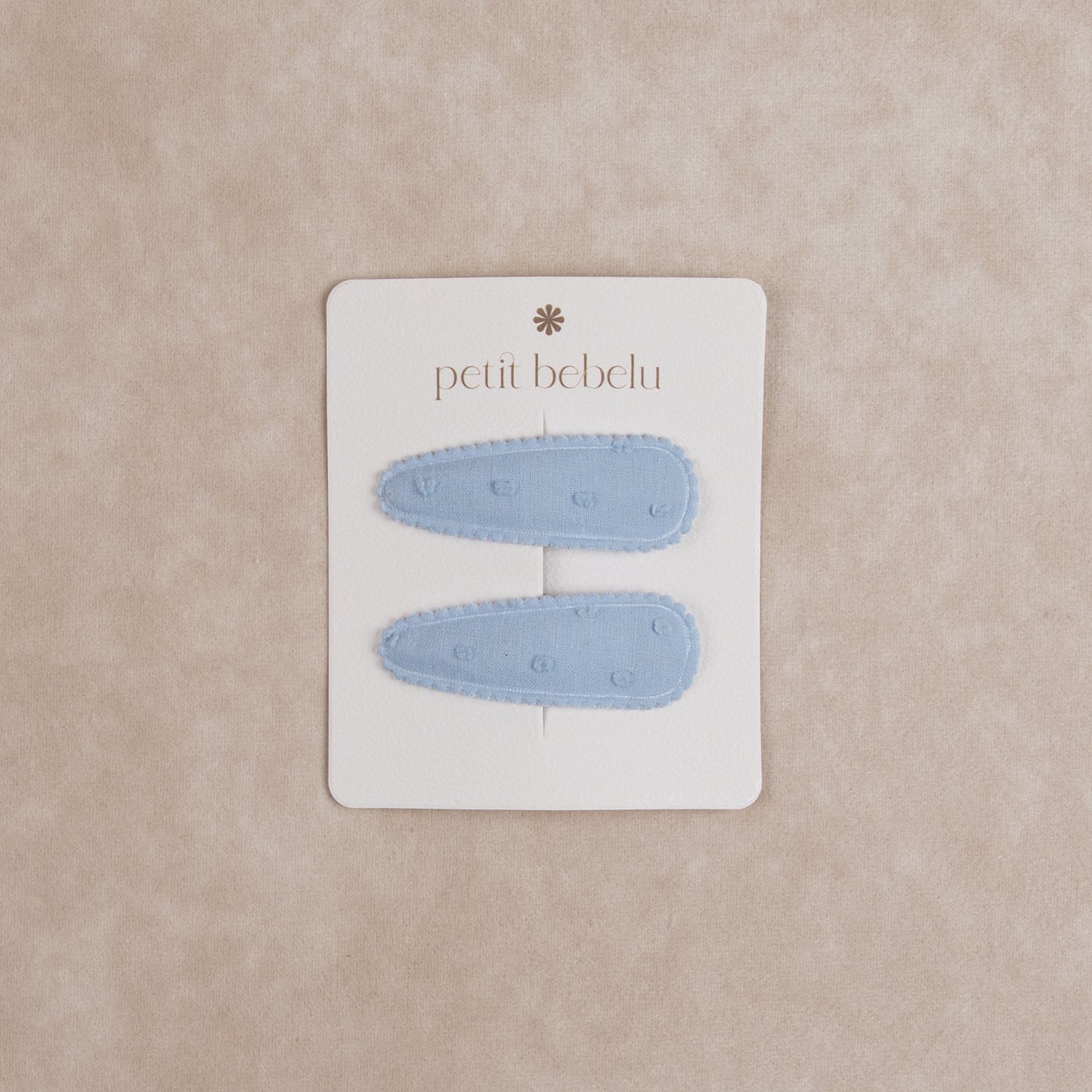 swiss dot hair clip | blue