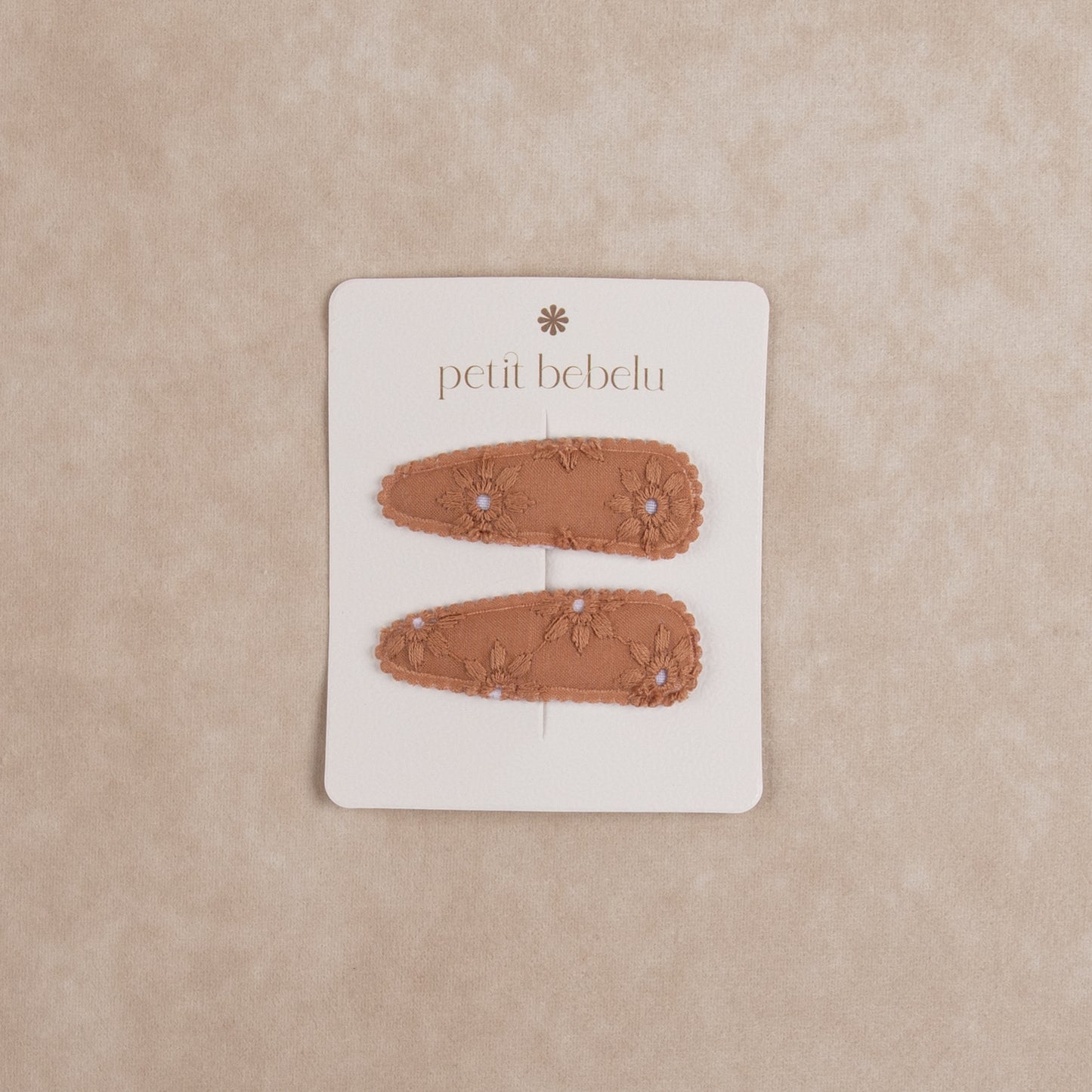 embroidered hair clip | mauve