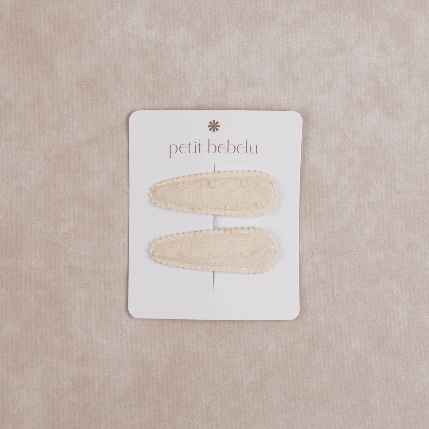 swiss dot hair clip | ivory