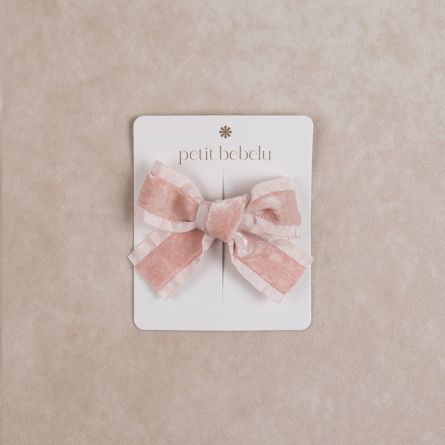 mini velvet bow | pink