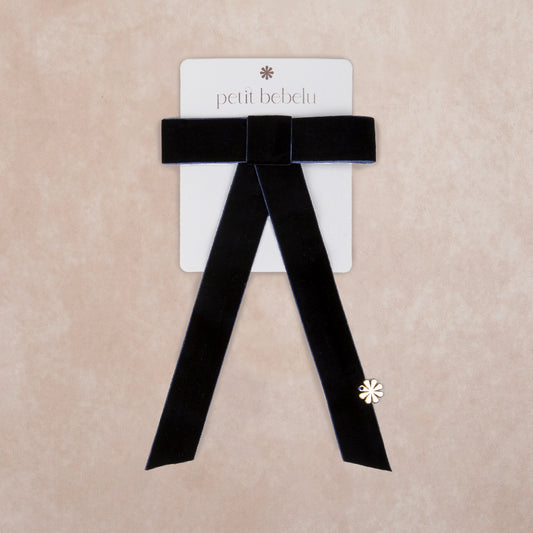 classic velvet bow | navy
