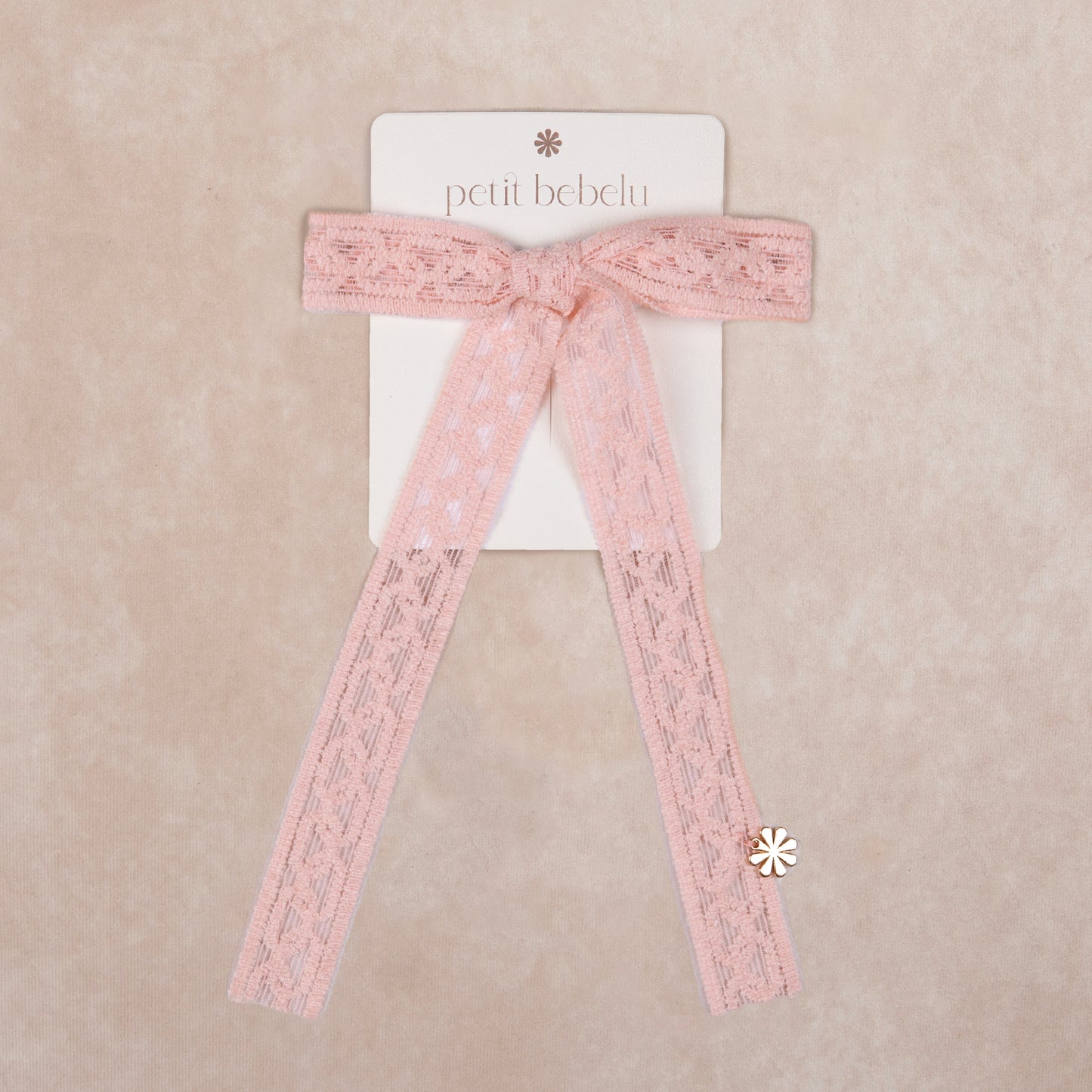 large corduroy link bow | pink
