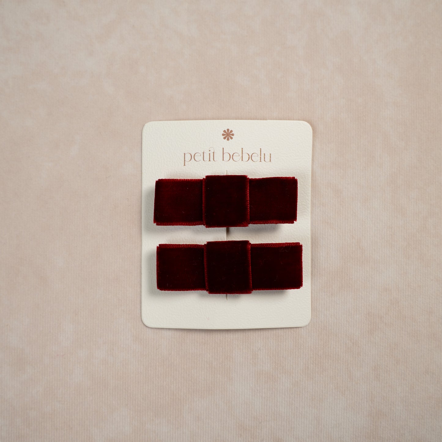 classic velvet mini bow | red