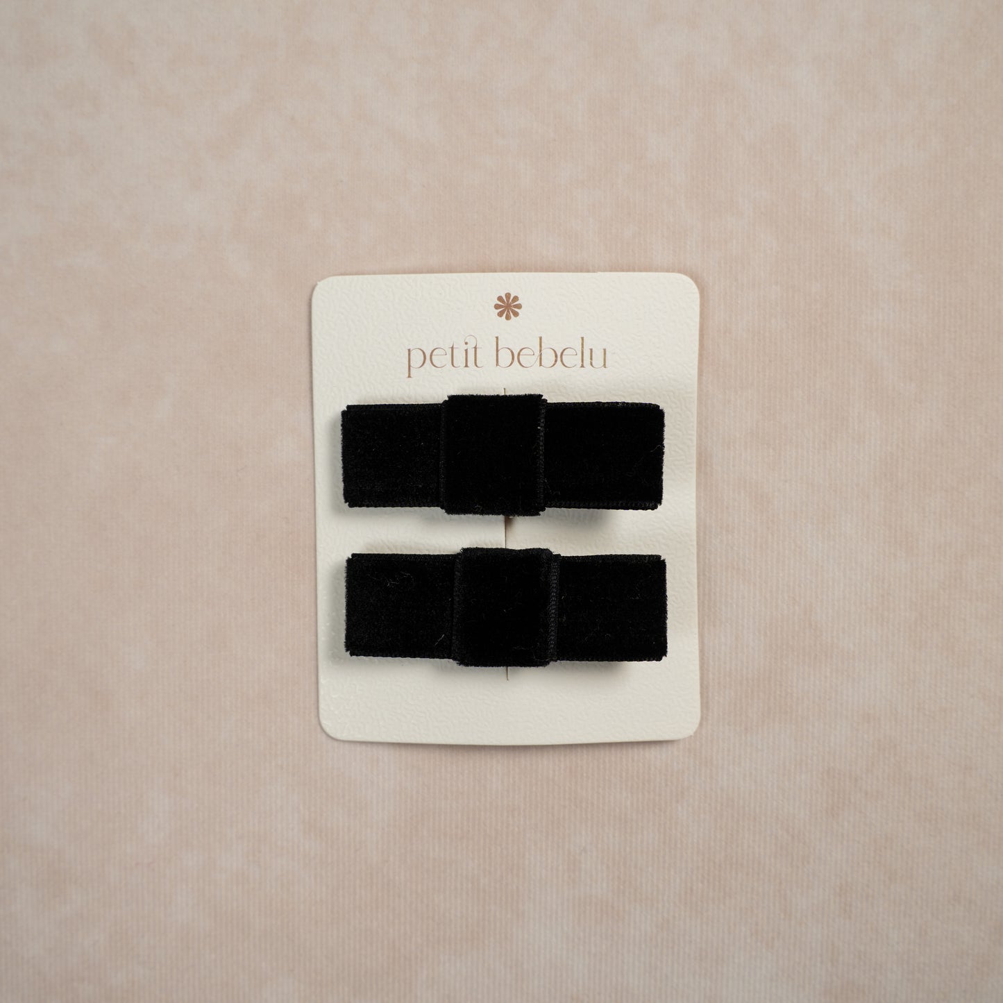 classic velvet mini bow | black