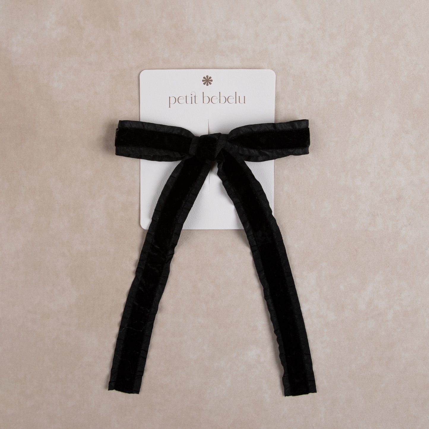 large velvet bow | black