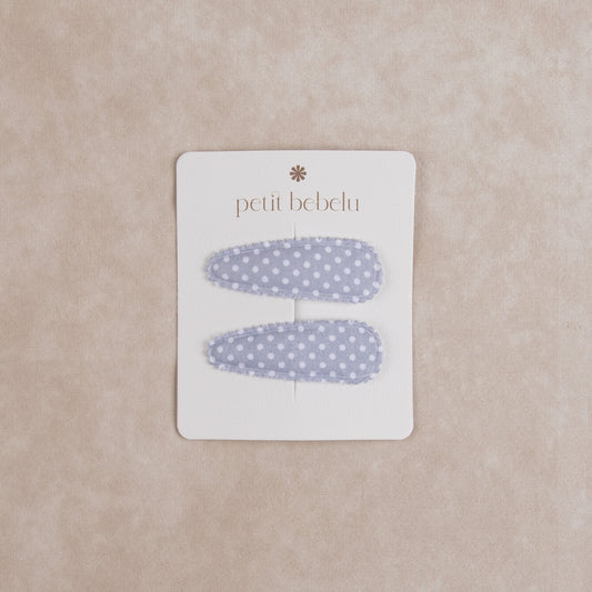 polka dot hair clip | gray