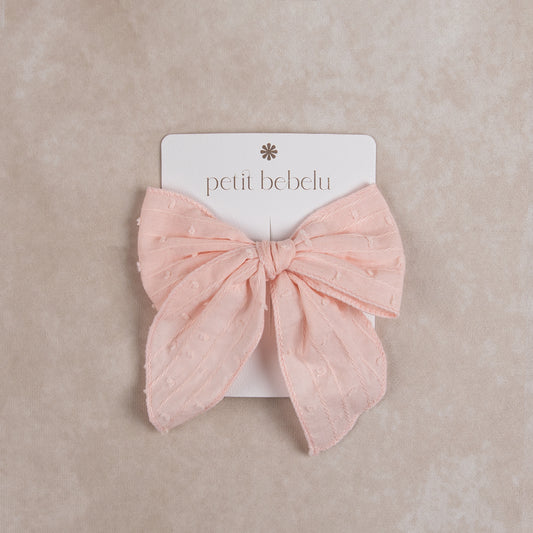 swiss dot bow | pink